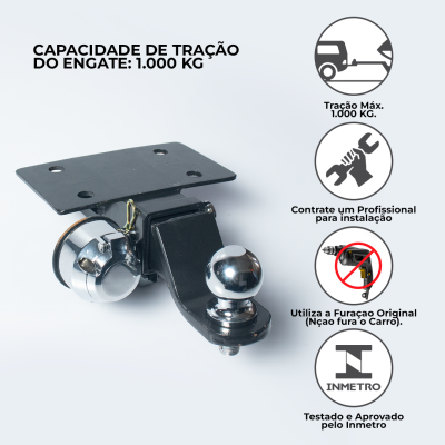 Engate Reboque_Removível_Pickup_Peso Engate Reboque_Removível_Pickup_Peso