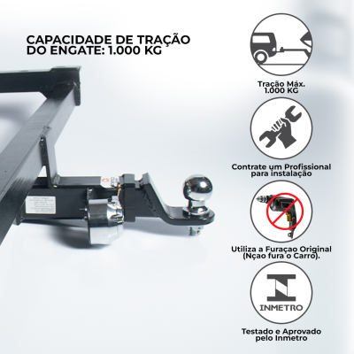 Engate Reboque_Removível_Pickup_Peso Engate Reboque_Removível_Pickup_Peso